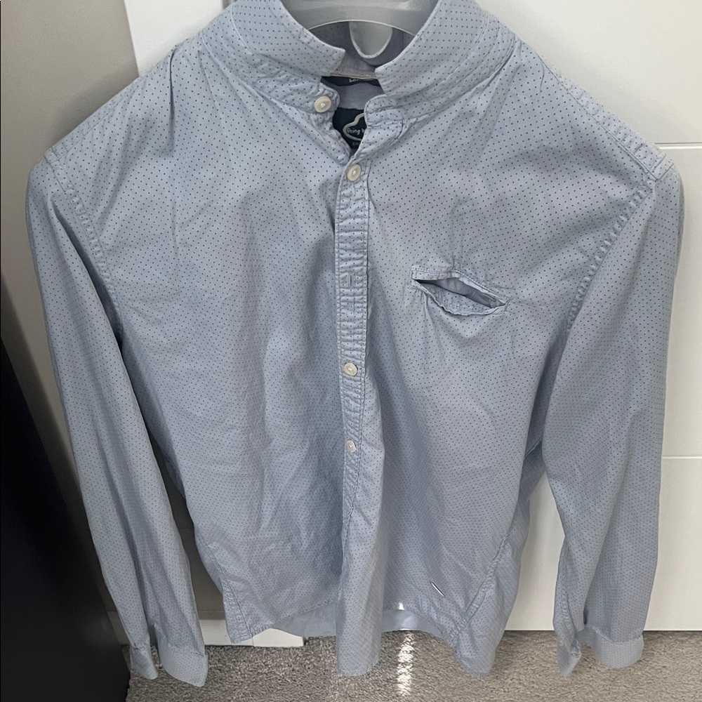 Men's Blue Button-Down Shirt